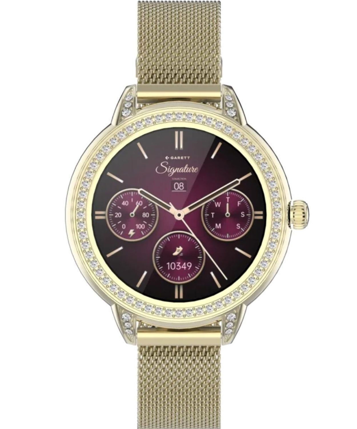 Zegarek Garett Stella złoty mesh.jpg